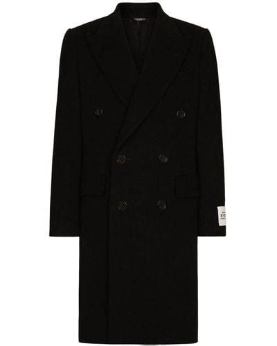 black dolce gabbana jas heren dubbele rits|black Dolce & Gabbana Coats for Men .